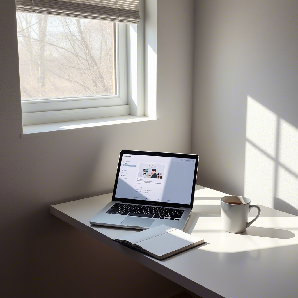 A peaceful workspace optimized for productivity and creativity